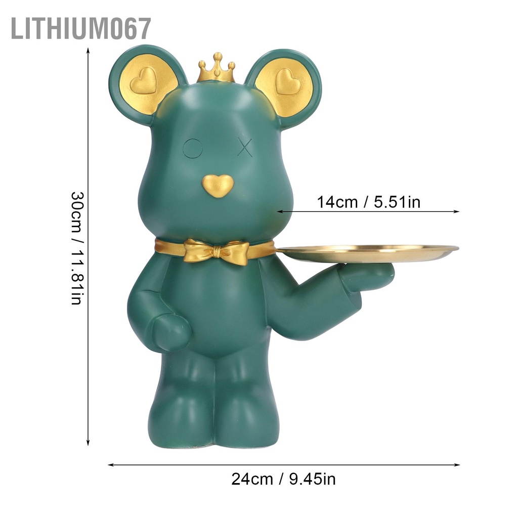 Lithium067 Tượng Gấu bê khay đựng mỹ phẩm trái cây trang trí nhà cửa quà tặng sinh nhật khai trương nhiều màu Tượng gấu Dòng chảy nhựa cao cấp Màu sắc tươi sáng tự nhiên Tranh vẽ tay Tinh tế hung bạo cho văn phòng tại nhà