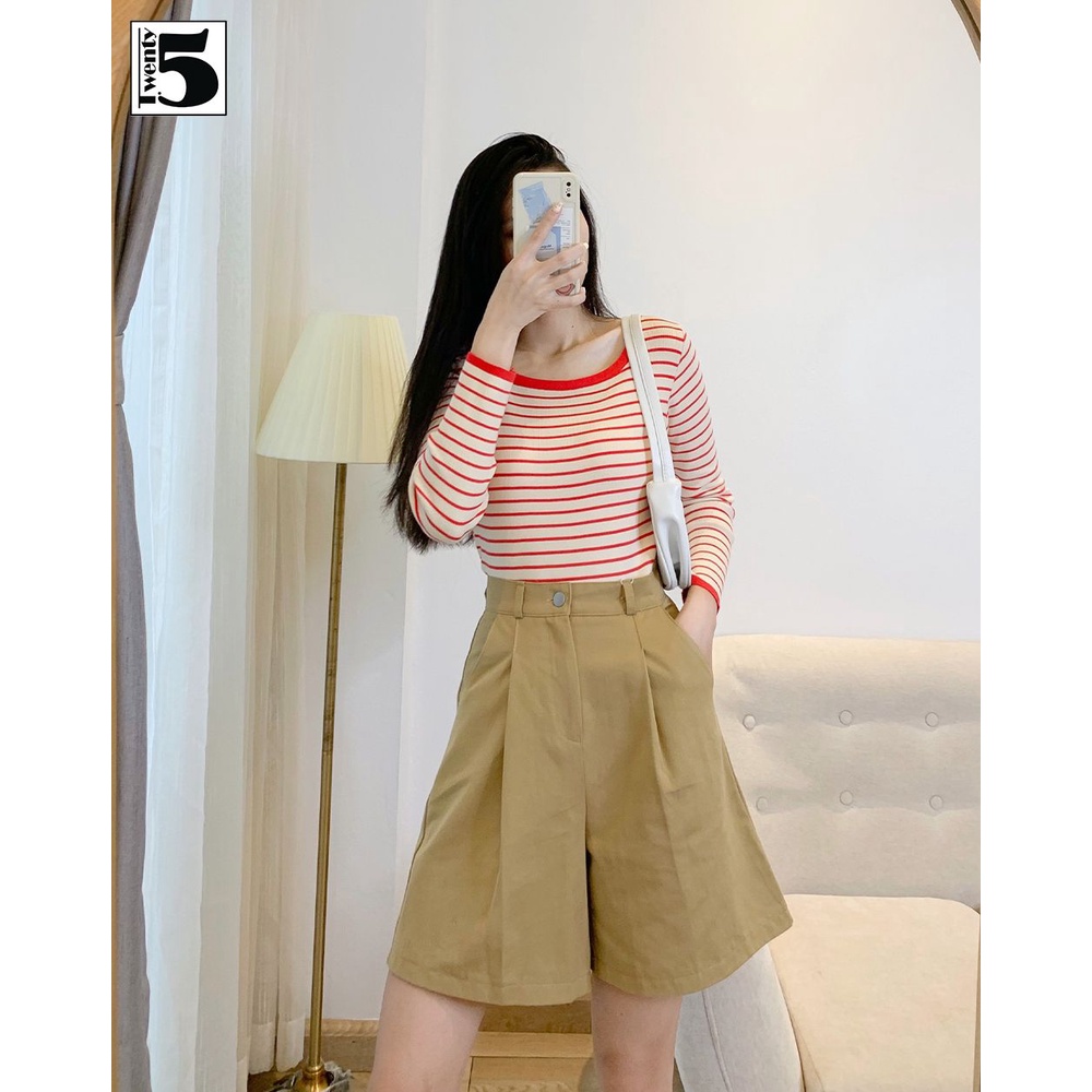 Áo len mỏng nữ kẻ ngang Twentyfive 3842 | BigBuy360 - bigbuy360.vn