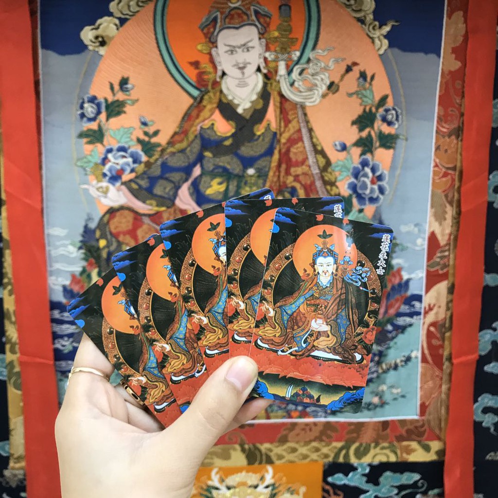 (COMBO 5 THẺ) THẺ BÀI CÂU CHÚ &quot;Bài cầu nguyện bảy dòng đến Đức Liên Hoa Sinh&quot;