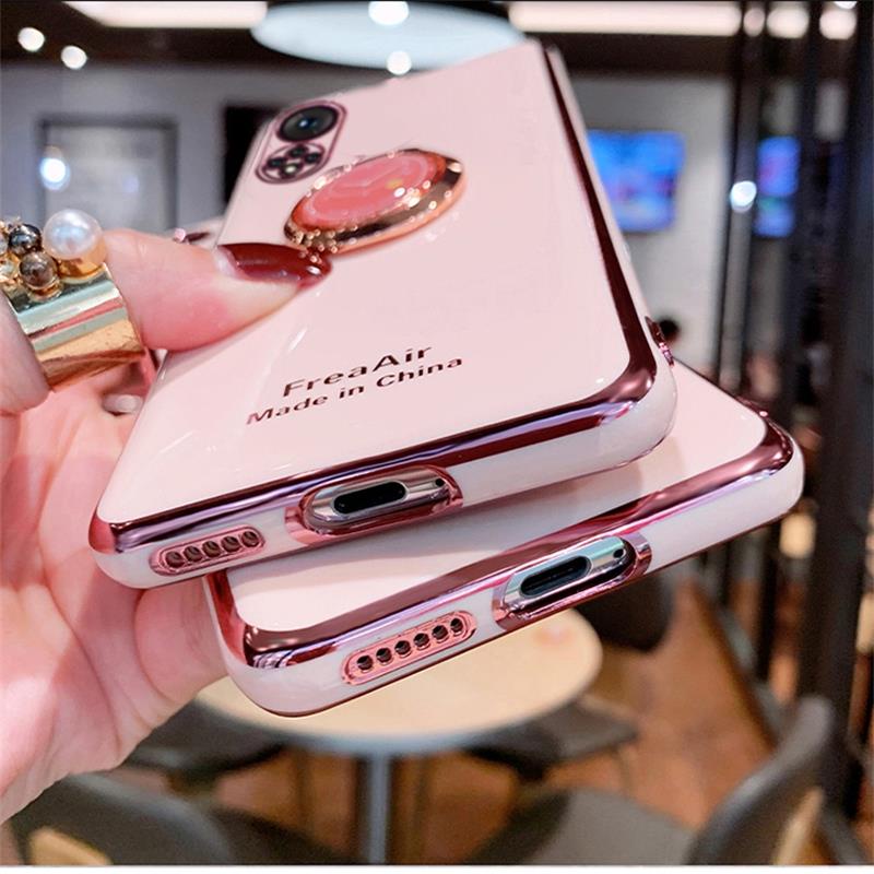 Ốp Điện Thoại Silicon Dẻo Mạ Màu Kèm Giá Đỡ Nhẫn Sang Trọng Cho Huawei Mate 20 Pro 20X Mate 30 Pro Mate 40 Pro Mate 10 Pro