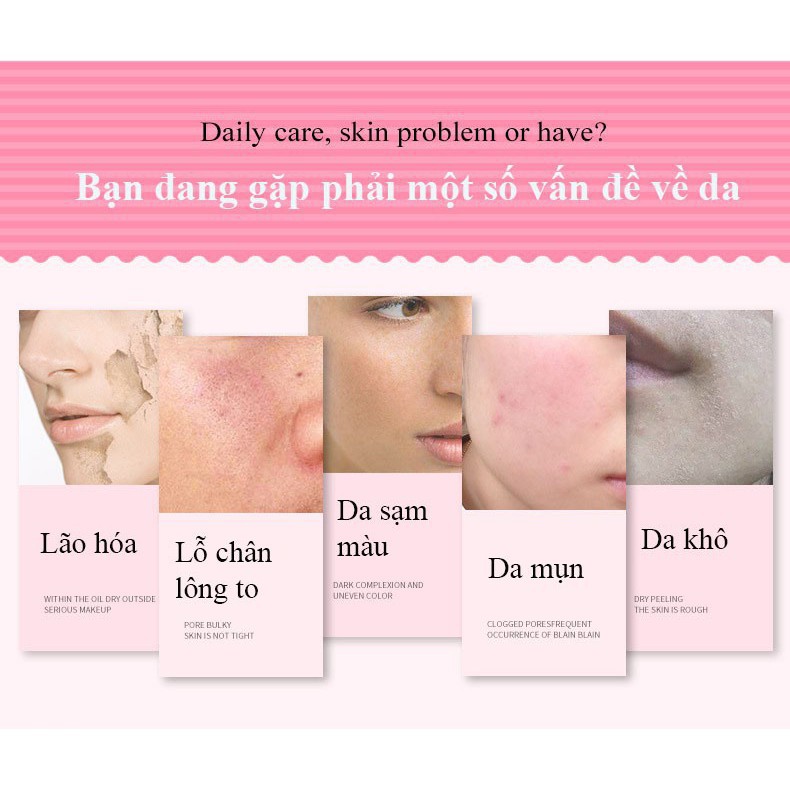 Mặt nạ giấy HA Images MN52 dưỡng ẩm và làm sáng da mix 3 màu nội địa Trung TH-19 | Thế Giới Skin Care