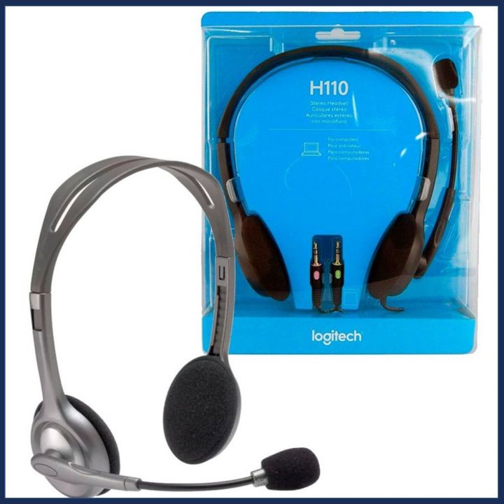 Tai nghe chụp tai LOGITECH H110 chính hãng  - Âm thanh nổi - Tai nghe có dây Logitech BH 24T