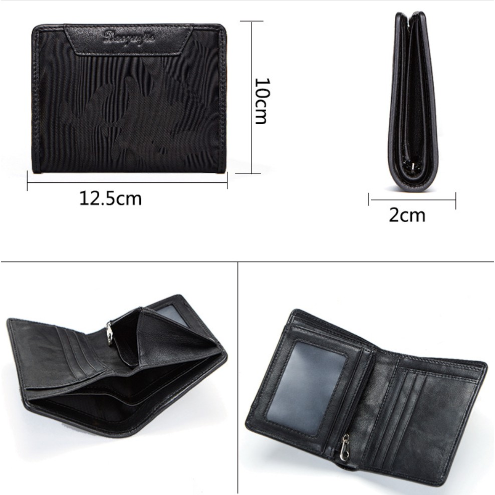 2022 Contact DS0001 - Bảo Hành 2 Năm - Bóp Ví Đứng Bỏ Túi Da Ngựa Điên Men Wallet Genuine Bò - Nam Nữ