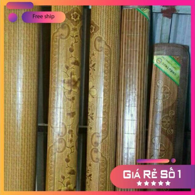 Chiếu trúc lụa vân gỗ đủ kích thước 1m2 1m5 1m6 1m8