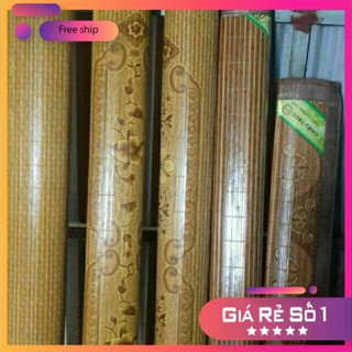 Chiếu trúc lụa vân gỗ đủ kích thước 1m2 1m5 1m6 1m8