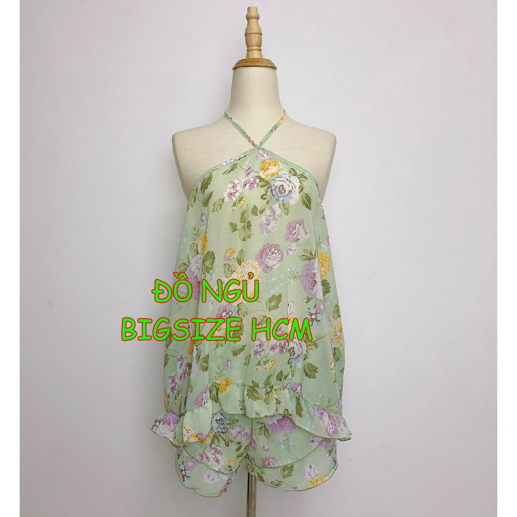 BỘ VOAN MỎNG KHÔNG MÚT ÊM VIỀN REN SEXY, GỢI CẢM MẶC NGỦ BAO ĐẸP BAO MÁT - Bigsize voan yếm