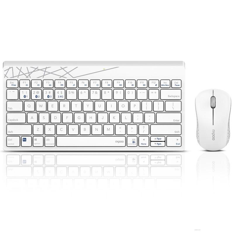 Rapoo 8000GT Wireless Bluetooth Multi-mode Keyboard Mouse Set For Computer infinitedeals.vn