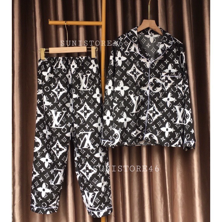 Bộ DD Đồ Ngủ Dài Tay Chất Kate Bộ Pijama Dài Tay Phù Hợp Cả Nam Và Nữ Siêu Hot B67