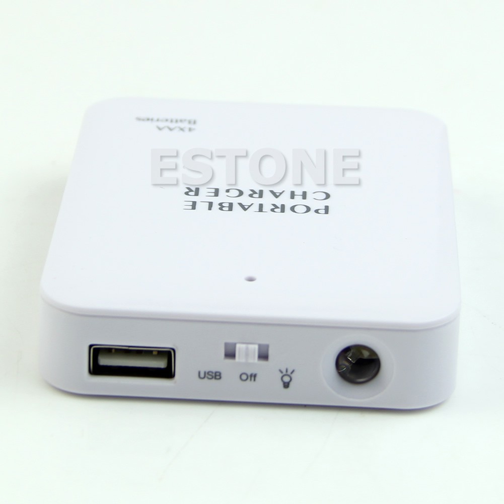 Hộp sạc 4 pin aa usb khẩn cấp tiện dụng chất lượng cao