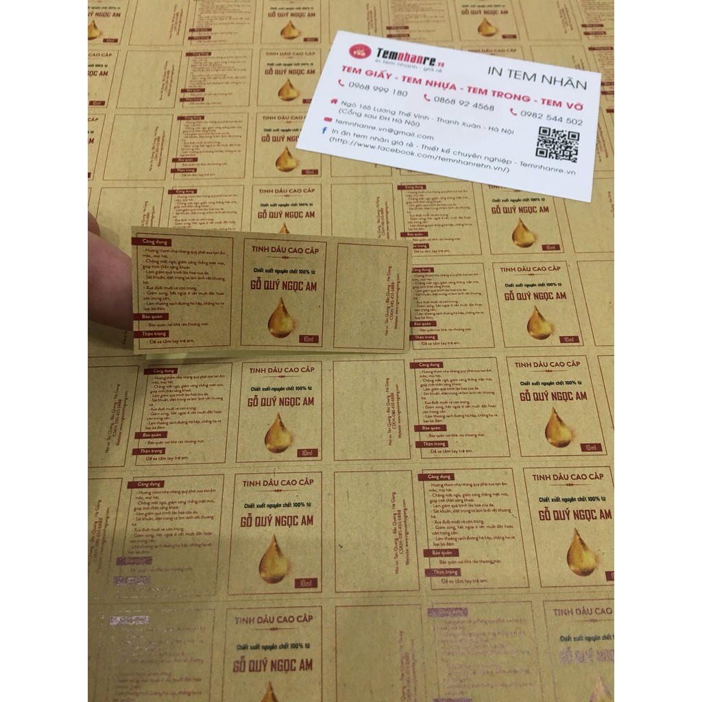 In tem nhãn giấy kraf, xi măng sticker, decan A3 theo yêu cầu | BigBuy360 - bigbuy360.vn