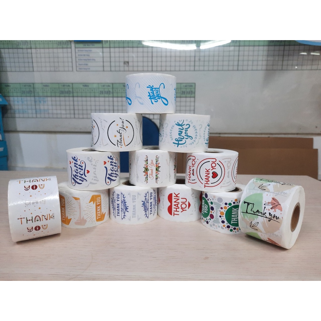 Tem thank you sticker xinh xắn 4.5cm