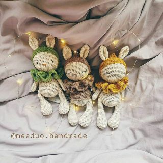 Thỏ đội mũ - Đồ len cao cấp handmade