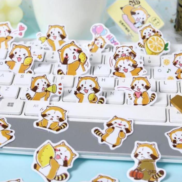 Bộ 44 Sticker Hàn Quốc gấu dán trang trí E33