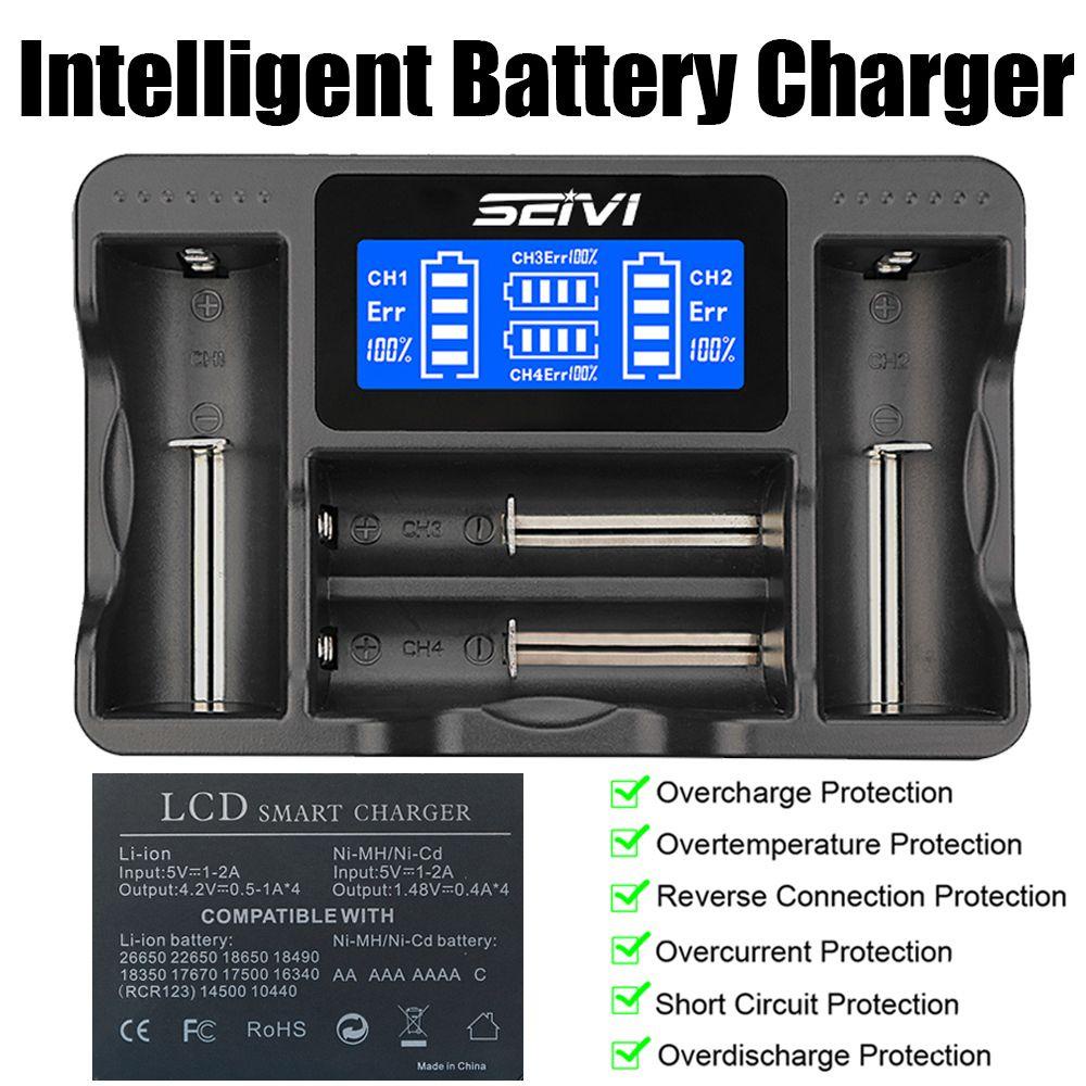 MYRONGVN Đế Sạc Pin Nhanh Thông Minh Có Đèn LED Chỉ Báo Cho Pin AA AAA NI-CD NI-MH