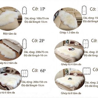Thảm lông cừu nguyên tấm