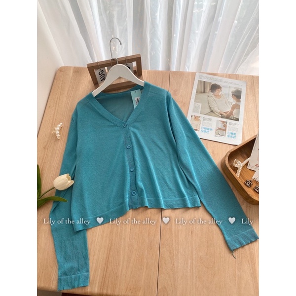 Áo len cardigan mỏng trơn