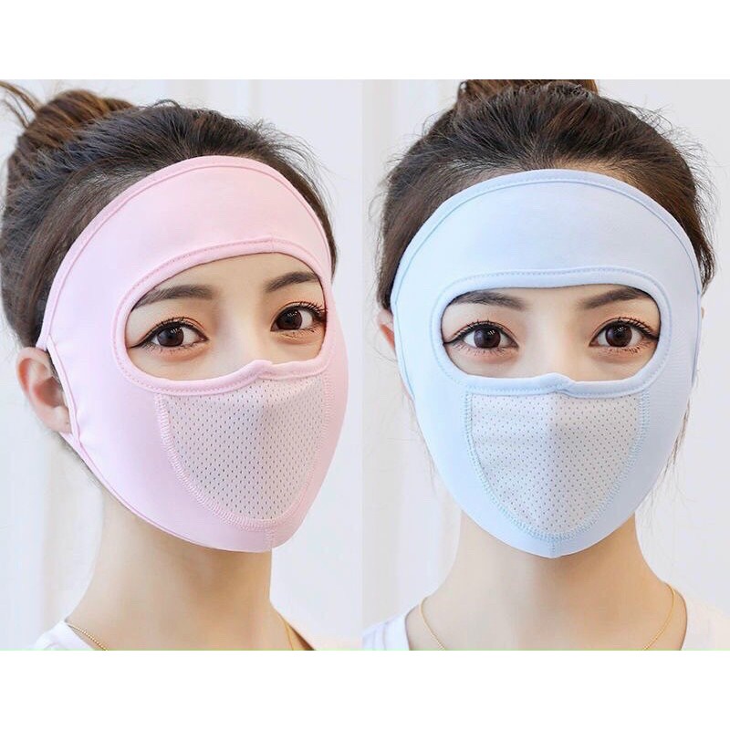 Khẩu trang ninja vải thun cao cấp loại 1 có bo viền (Tặng kèm tấm kính nhựa dán khẩu trang màu ngẫu nhiên)