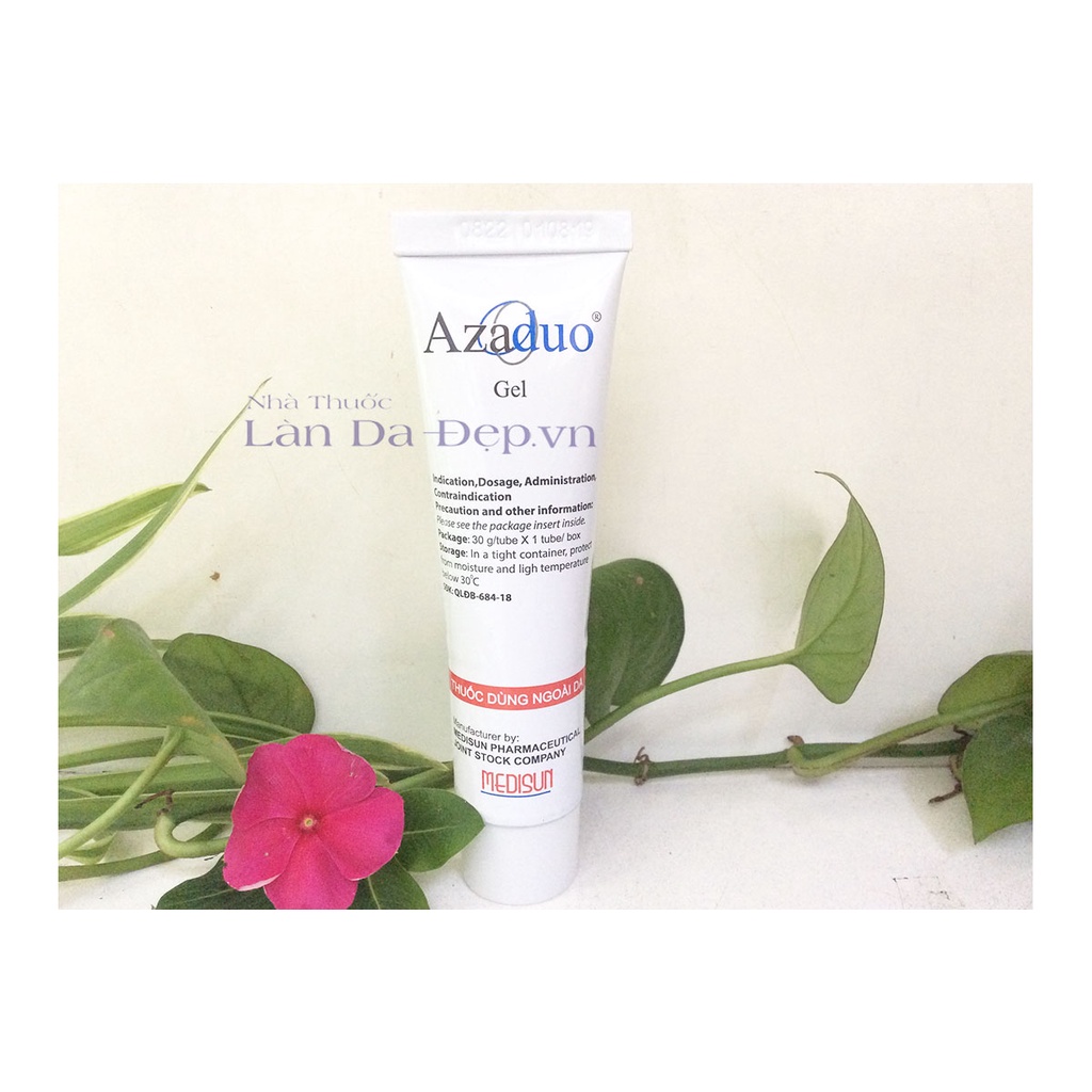 Tube chấm mụn Medisun Azaduo dạng gel ngừa mụn trứng cá dưỡng da cải thiện tình trạng da tuýp 15g và 30g