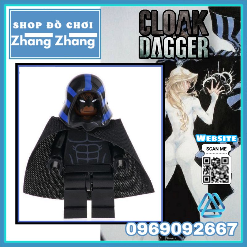 Đồ chơi Xếp hình Cloak &amp; Dagger Tyrone Johnson Siêu anh hùng Minifigures Kopf KF573 KF6046