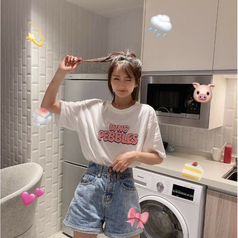 Áo thun tay lỡ Unisex khủng lông DINO