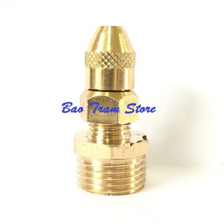Vòi phun sương bằng đồng, điều chỉnh được lượng nước, ren ngoài 21mm