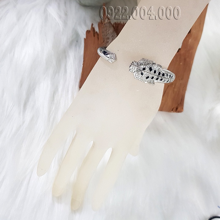 Vòng tay con báo đính nhiều đá, Vòng đầu cọp VZ1843.