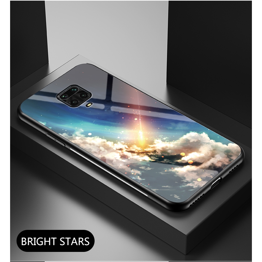 Ốp lưng silicone tráng kính cường lực cho XIaomi Redmi Note 9S Redmi Note 9 Pro Max