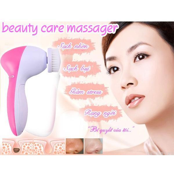 Máy massage mặt, mát xa mặt cầm tay giá rẻ, rửa 5 trong 1 mini tiện dụng (Hàng tốt). Phân phối và Bảo Hành Toàn