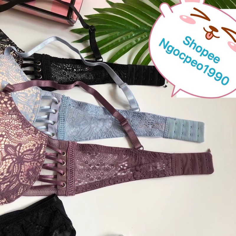 [Mã SKAMLTSW11 giảm 10% đơn 99K] Bộ đồ lót ren hoa đệm nâng có gọng | BigBuy360 - bigbuy360.vn