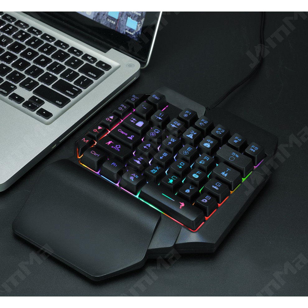 One-handed colorful mechanical gaming keyboard