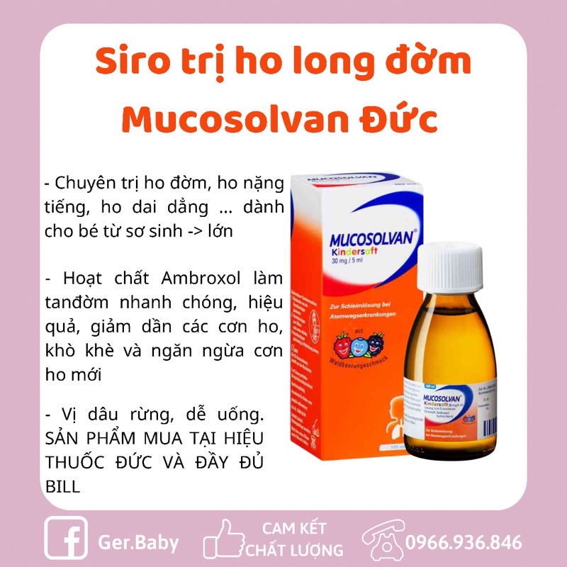 Siro ho Mucosolvan Đức - Gerbaby