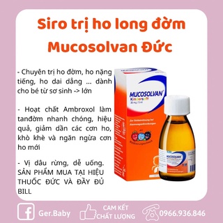 Siro ho Mucosolvan Đức - Gerbaby