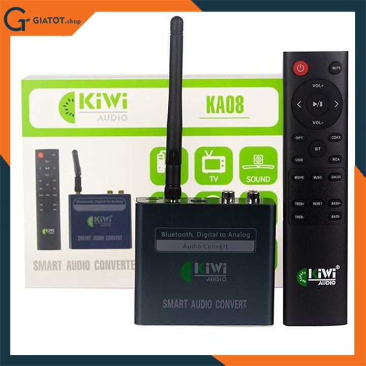 Bộ chuyển đổi âm thanh Digital sang Analog có Bluetooth Kiwi KA08