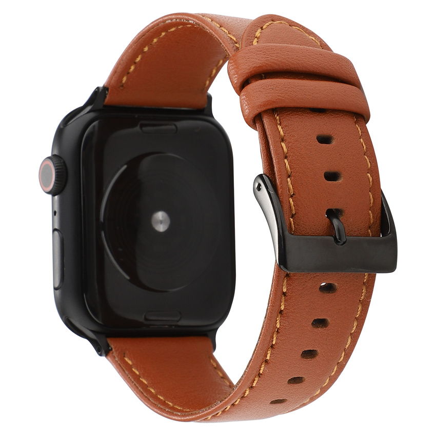 Cowhide Vintage True Leather Strap for Apple Watch for Iwatch 38mm 42mm 40mm 44mm Series 6 SE 5 4 3 2 1 Watch Band Bracelet Bands