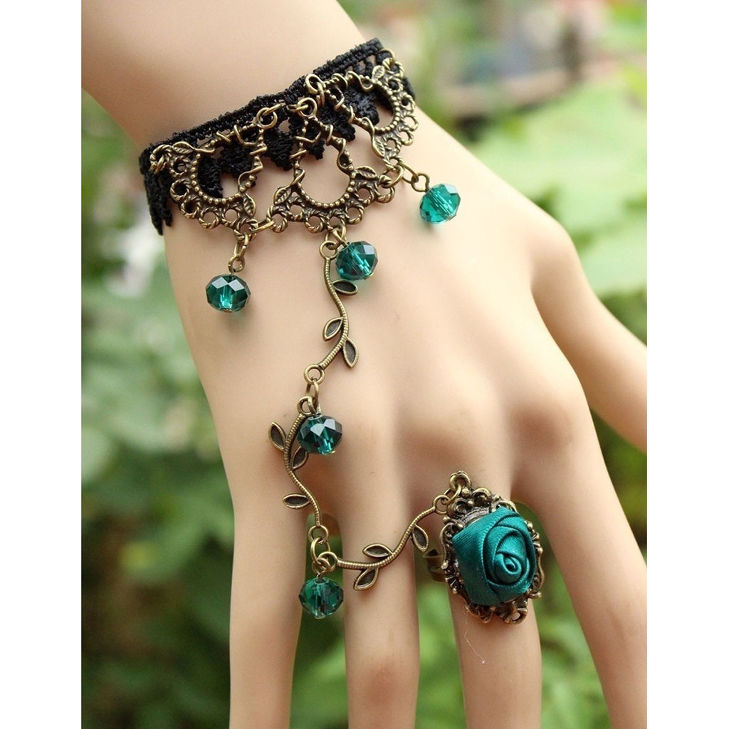 Vòng tay ren pha lê dây leo cổ điển nữ