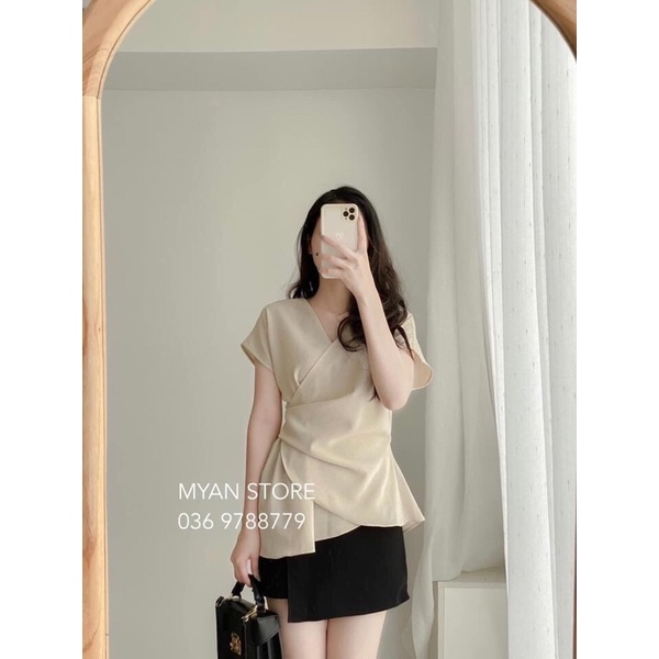 Áo Lụa Vạt Chéo Khuy Gỗ L1