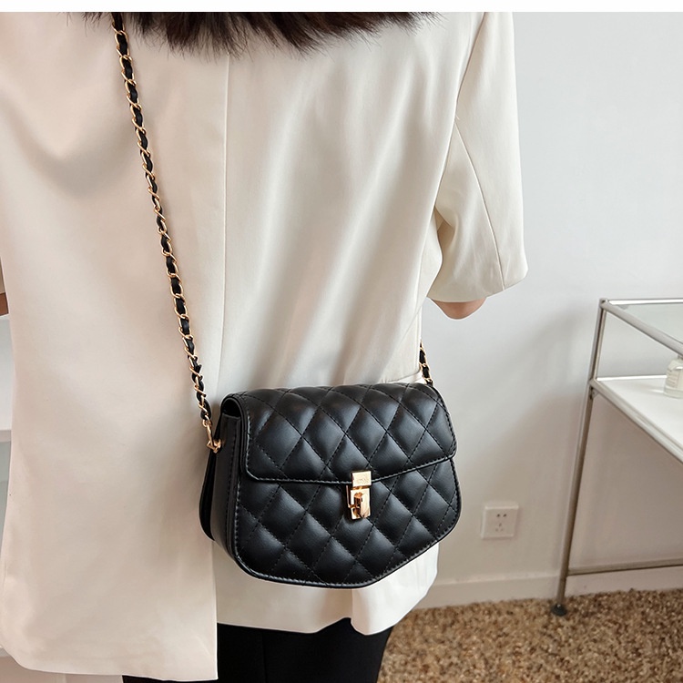 Túi Đeo Vai Hình Thoi Cỡ Nhỏ Màu Vàng Dễ Phối Đồ Thời Trang Cho Nữ