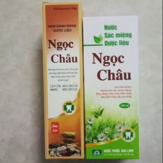 Combo Ngọc Châu ( 1 chai nước súc miệng + 1 kem đánh răng 125g)