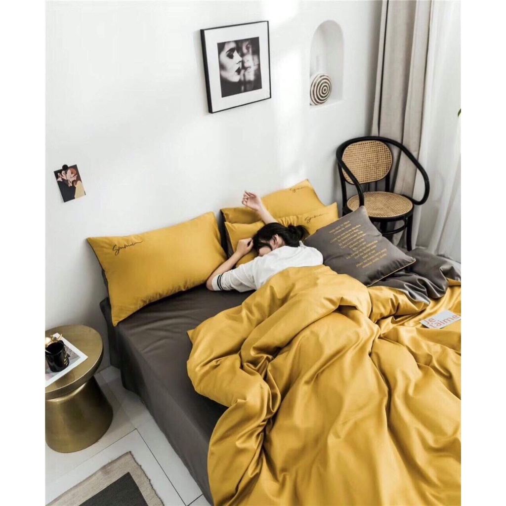Bộ chăn ga gối Lụa Cotton Tencel 40S VIE Home - Chăn ga gối nhập khẩu cao cấp