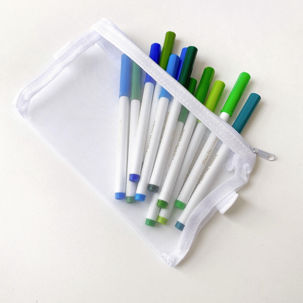 Túi Đựng Bút Lưới Trong Suốt Dễ Thương Xinh Xắn - Hidari