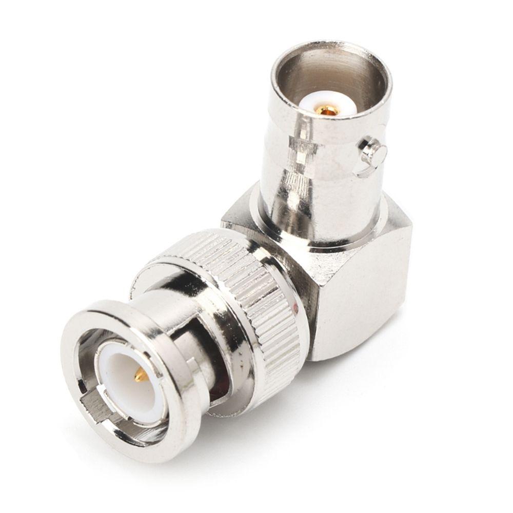 Đầu Nối Kim Loại M / F Góc Phải 90 Độ° Phích Cắm BNC Chuyển Đổi Đầu Đực Sang Đầu Cái