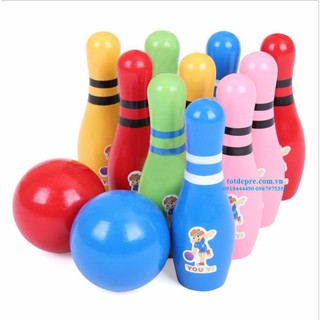 Đồ Chơi Bowling Bằng Gỗ