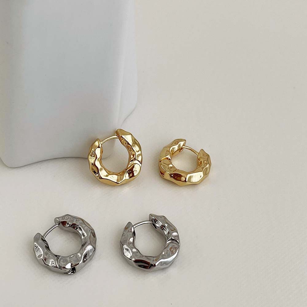 Đôi khuyên tai hình học bằng hợp kim phong cách Hàn Quốc cho nữ