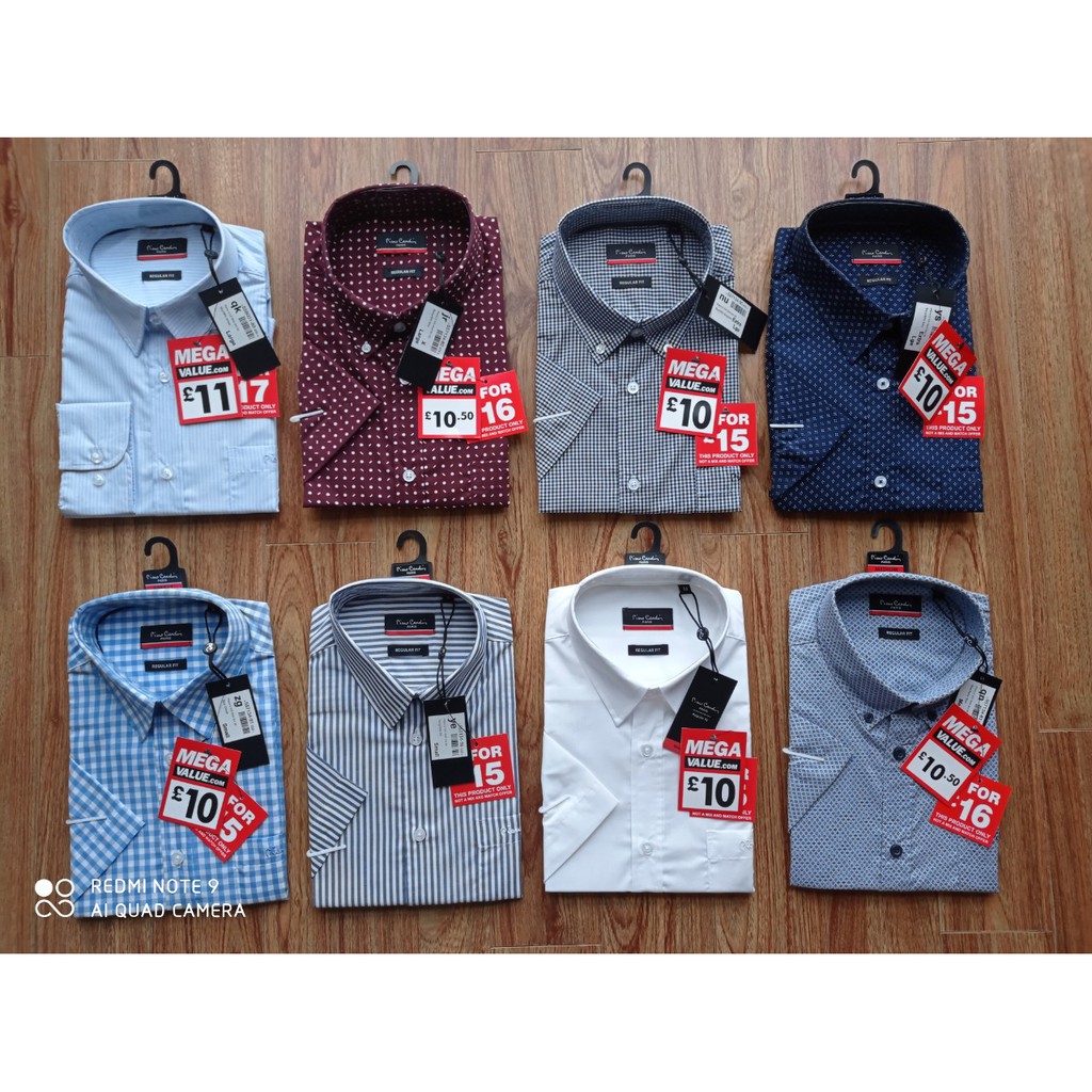 (nhiều mẫu có sẵn Size S: 60-70kg ) Áo sơ mi Pierre Cardin ngắn tay săn sale 70% từ London UK (đủ bill). | BigBuy360 - bigbuy360.vn