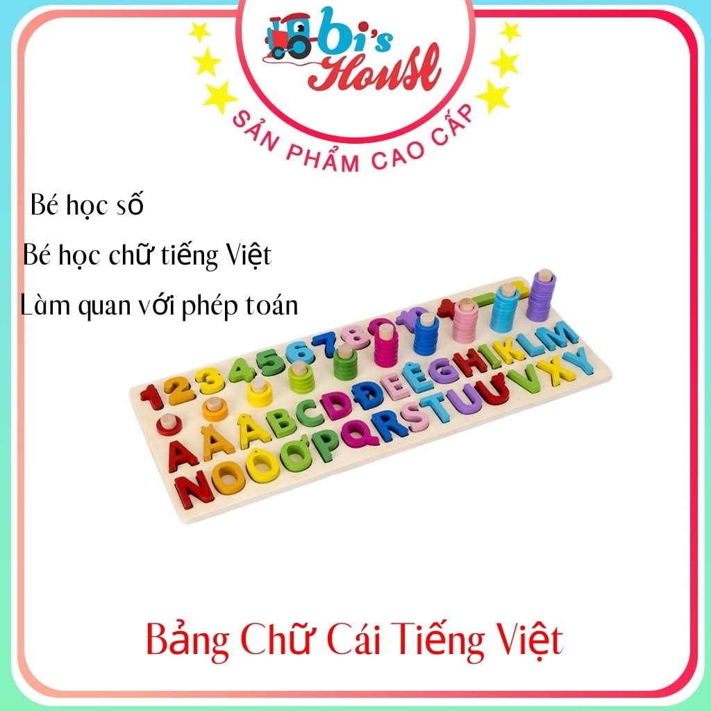 Bảng Chữ Cái Tiếng Anh Tiếng Việt Bằng Gỗ Phù Hợp Với Bé Trên 2 Tuổi