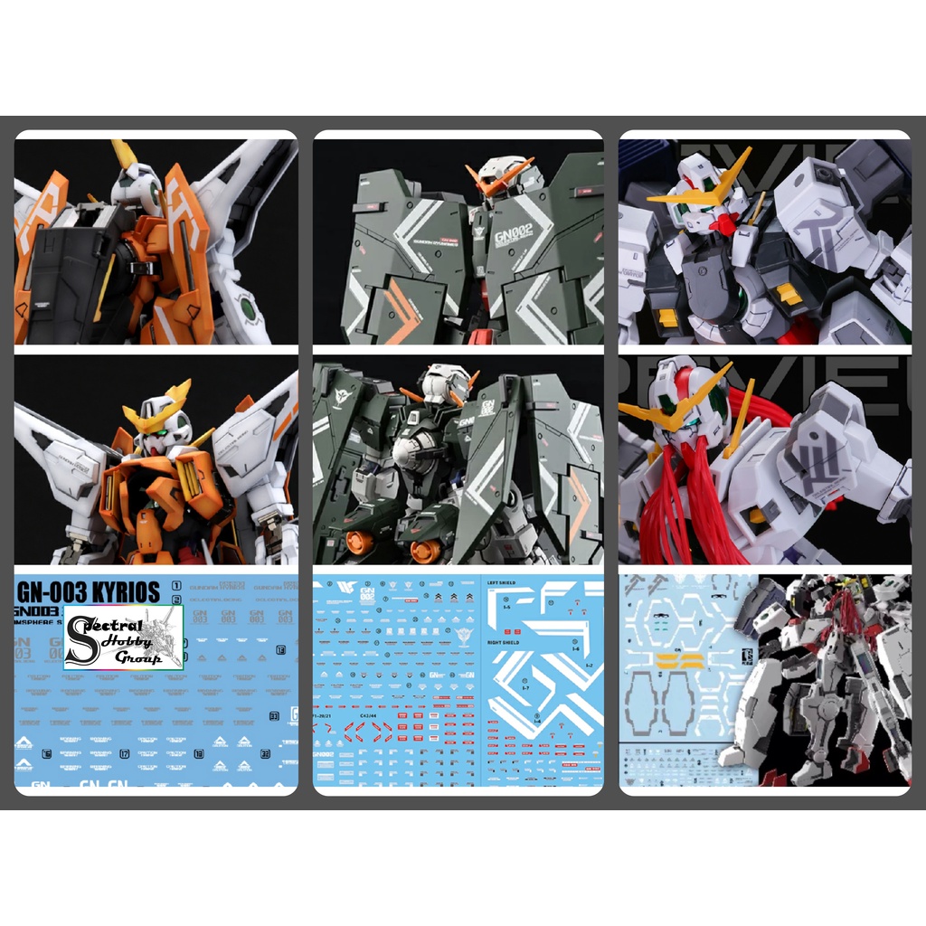 Decal nước dán mô hình Gundam Dynames Kyrios Virtue R3 MG HG 00 series các loại - Water sticker