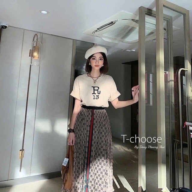 ❤️ SET ÁO THUN + CHÂN VÁY DG XẾP LY #195k