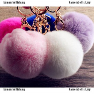Móc khóa banh lông thỏ dễ thương xinh xắn