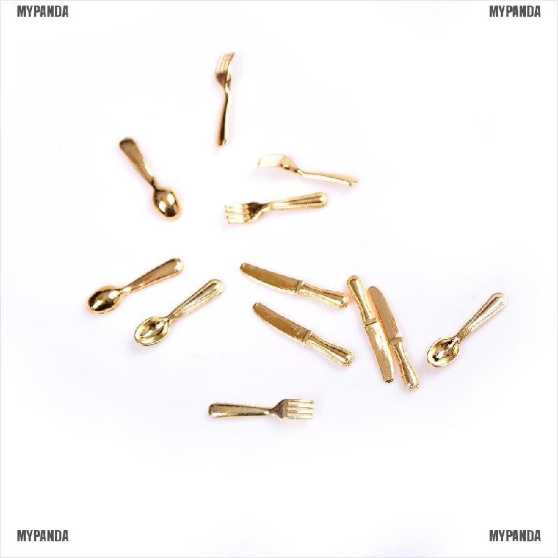 Set 12 dao muỗng nĩa mini dành cho nhà búp bê