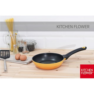 Chảo chống dính bếp từ KITCHEN FLOWER, NY-2631 / sản xuất Hàn Quốc / 20cm nông lòng / Hàng nhập khẩu / Chính hãng